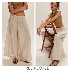♥️SALE♥️AMAZING FREE PEOPLE Rising Sun Pants M Billowy Wide-Leg Pants Med NWT’S!